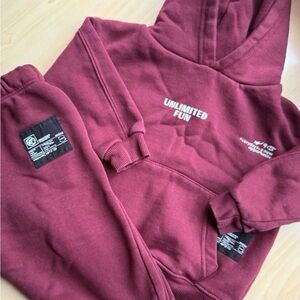 Zara Kids Matching Set in Burgundy